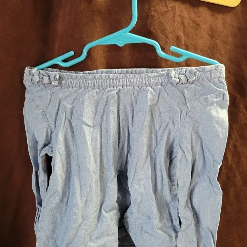 Carter's Scrunch Blue Blouse Top With Bows Size 24M